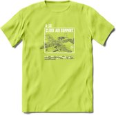 A-10 Warthog Vliegtuig T-Shirt | Unisex leger Kleding | Dames - Heren Straaljager shirt | Army F16 | Grappig bouwpakket Cadeau | - Groen - XL