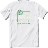 ME-262 Vliegtuig T-Shirt | Unisex leger Kleding | Dames - Heren Straaljager shirt | Army F16 | Grappig bouwpakket Cadeau | - Wit - XL