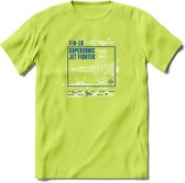 F-18 Vliegtuig T-Shirt | Unisex leger Kleding | Dames - Heren Straaljager shirt | Army F16 | Grappig bouwpakket Cadeau | - Groen - S