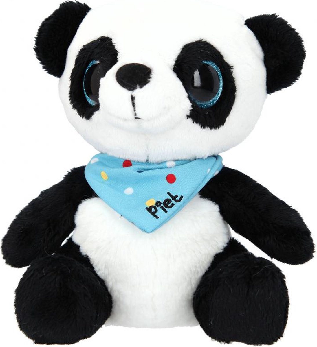 Snukis Knuffelpanda Piet Junior 18 Cm Polyester Zwart/wit