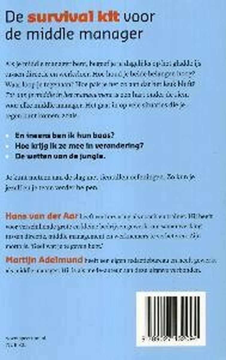 Tot Aan Je Middle In Het Management - back cover