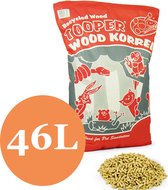 Wooper Tooper Houtkorrel - Kattenbakvulling - 46 l