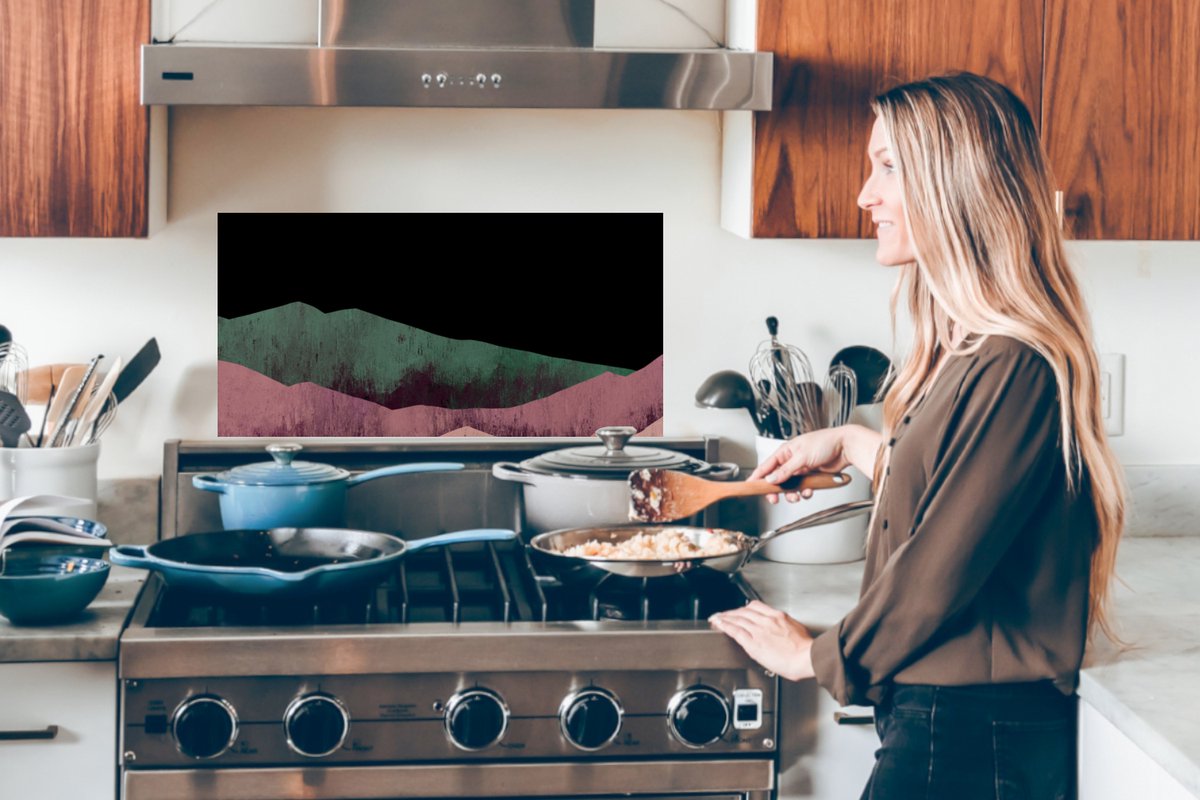 KitchenYeah Spatscherm 70x30 cm - Best Grandma Ever aluminium thumbnail 5
