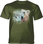 T-shirt Protect Polar Bear Green L