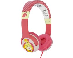 Animal Crossing - kinderkoptelefoon - volumebegrenzing - verstelbaar - comfortabel (koraal)