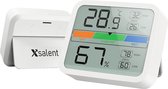 Xsalent Digitale Hygrometer – Luchtvochtigheidsmeter – Weerstation – Thermometer Binnen – 3 Niveau Indicators – 24 Uursoverzicht
