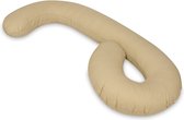 Body pillow - 240 cm - 100% katoen - beige geruit