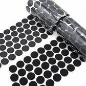 1000 Klittenband 1,2cm Rondjes Zelfklevend Stickertjes Zwart