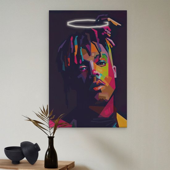 Artaza - Peinture sur Canevas - Juice wrld en style abstrait - 40x60 - Petit - Photo sur Toile - Impression sur Toile