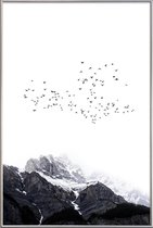 JUNIQE - Poster met kunststof lijst The Mountains -40x60 /Kleurrijk