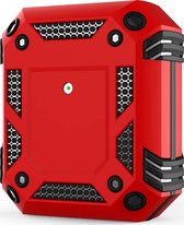 Apple AirPods 1 Hoesje - Mobigear - Armor Serie - Hard Kunststof Hoesje - Rood - Hoesje Geschikt Voor Apple AirPods 1