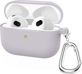 Apple AirPods 3 Hoesje - Mobigear - Classic Serie - Siliconen Hoesje - Lavender Purple - Hoesje Geschikt Voor Apple AirPods 3