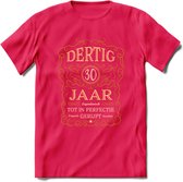 30 Jaar Legendarisch Gerijpt T-Shirt | Okergeel - Ivoor | Grappig Verjaardag Cadeau | Dames - Heren | - Roze - XL