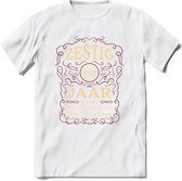 60 Jaar Legendarisch Gerijpt T-Shirt | Bordeauxrood - Ivoor | Grappig Verjaardag Cadeau | Dames - Heren | - Wit - L
