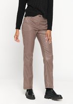 LOLALIZA Lurex broek met rechte pasvorm - Fuchsia - Maat 34