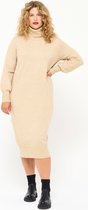 LOLALIZA Midi trui-jurk - Beige - Maat M