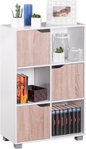 Medina Home Ambridge Bookcase - Bookcase - Storage Cabinet - Oak - White - Design - Bookshelf