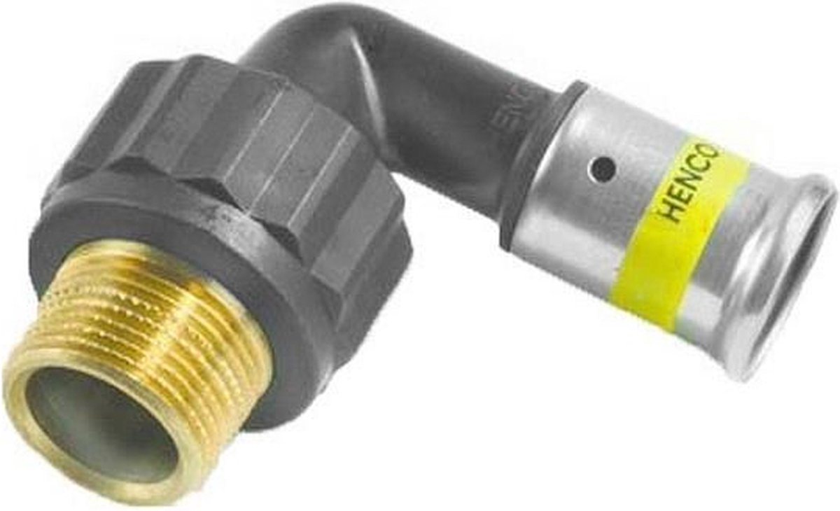 Henco GAS 5PKG knie - 3/4 buitendraad x 26 mm pers