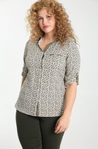 Paprika Dames Hemd in bedrukte wafelstof - Blouse - Maat 52