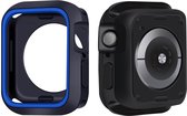 Apple Watch Series 7/8/9 45MM Case - Schokbestendig - Siliconen - Zwart Blauw