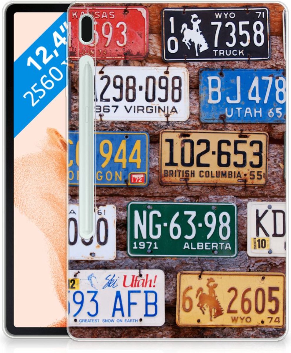 Samsung Galaxy Tab S7FE Tablet Backcover met foto Kentekenplaten