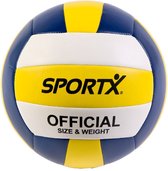 SportX Official Volleybal 22 cm Wit/Geel/Blauw