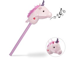 foto van stokpaard eenhoorn - met geluid - eenhoorn - roze