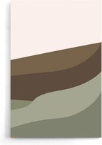 Walljar - Abstract Mountains III - Muurdecoratie - Poster