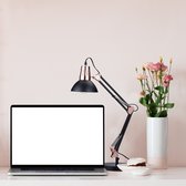 Relaxdays bureaulamp retro - kantelbare tafellamp - leeslamp metaal - lamp verstelbaar