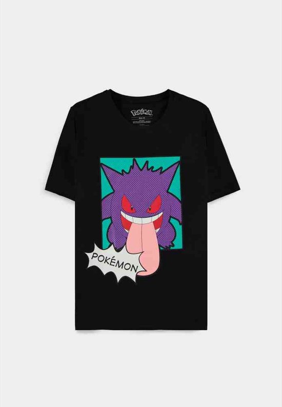 Pokémon - Gengar Lick Heren T-shirt - M - Zwart