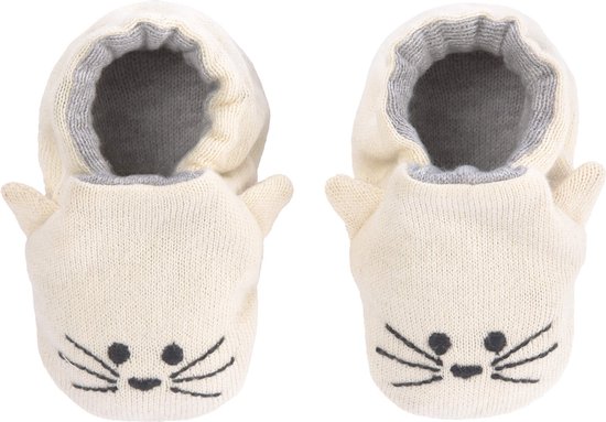 LÄSSIG Baby Kuscheldecke 'Little Chums Cat' - 75 X 100 Cm, GOTS-zertifizierte Bio-Baumwolle, Doppelseitig