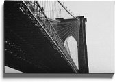 Walljar - New York - Brooklyn Bridge IIII - Muurdecoratie - Canvas schilderij