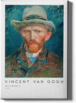 Walljar - Vincent van Gogh - Zelf Portret - Muurdecoratie - Canvas schilderij