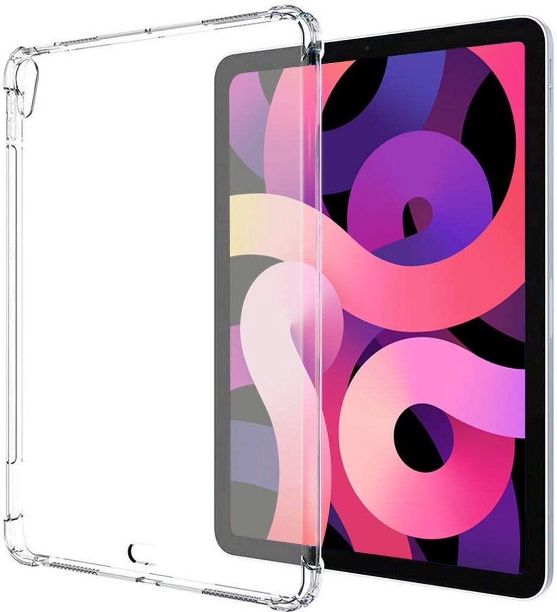 DrPhone ITC3 iOS Tablet Air 4 10.9 TPU Case met Verstevigde randen – Valbescherming - Transparant