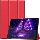 Lenovo Tab M10 FHD Plus Hoes Luxe Hoesje Book Case Cover - Rood
