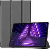 Hoes Geschikt voor Lenovo Tab M10 FHD Plus 2nd Gen Hoes Luxe Hoesje Book Case - Hoesje Geschikt voor Lenovo Tab M10 FHD Plus (2e Gen) Hoes Cover - Grijs .