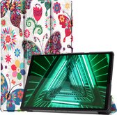 Lenovo Tab M10 FHD Plus Hoes Luxe Book Case Hoesje - Lenovo Tab M10 FHD Plus (2e gen) Hoes Cover (10,3 inch) - Vlinder