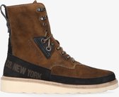 Yellow cab | Wings 5-c dark taupe high lace up boot -  prefabricated sole with natural welt | Maat: 40