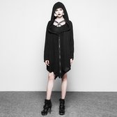 Punk Rave Lange cardigan Black Nun Zwart