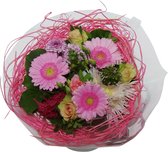 Boeket Sisal Large Roze ↨ 35cm - bloemen - boeket - boeketje - bloem - droogbloemen - bloempot - cadeautje