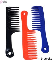 Peigne large 13 dents ( Set de 3 pièces) - Peigne à cheveux large - Peigne coiffant - Tuning à dents