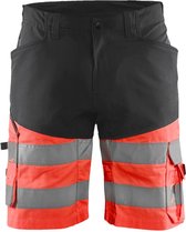 Blaklader Short met stretch High Vis 1541-1811 - Zwart/High Vis Rood - C62