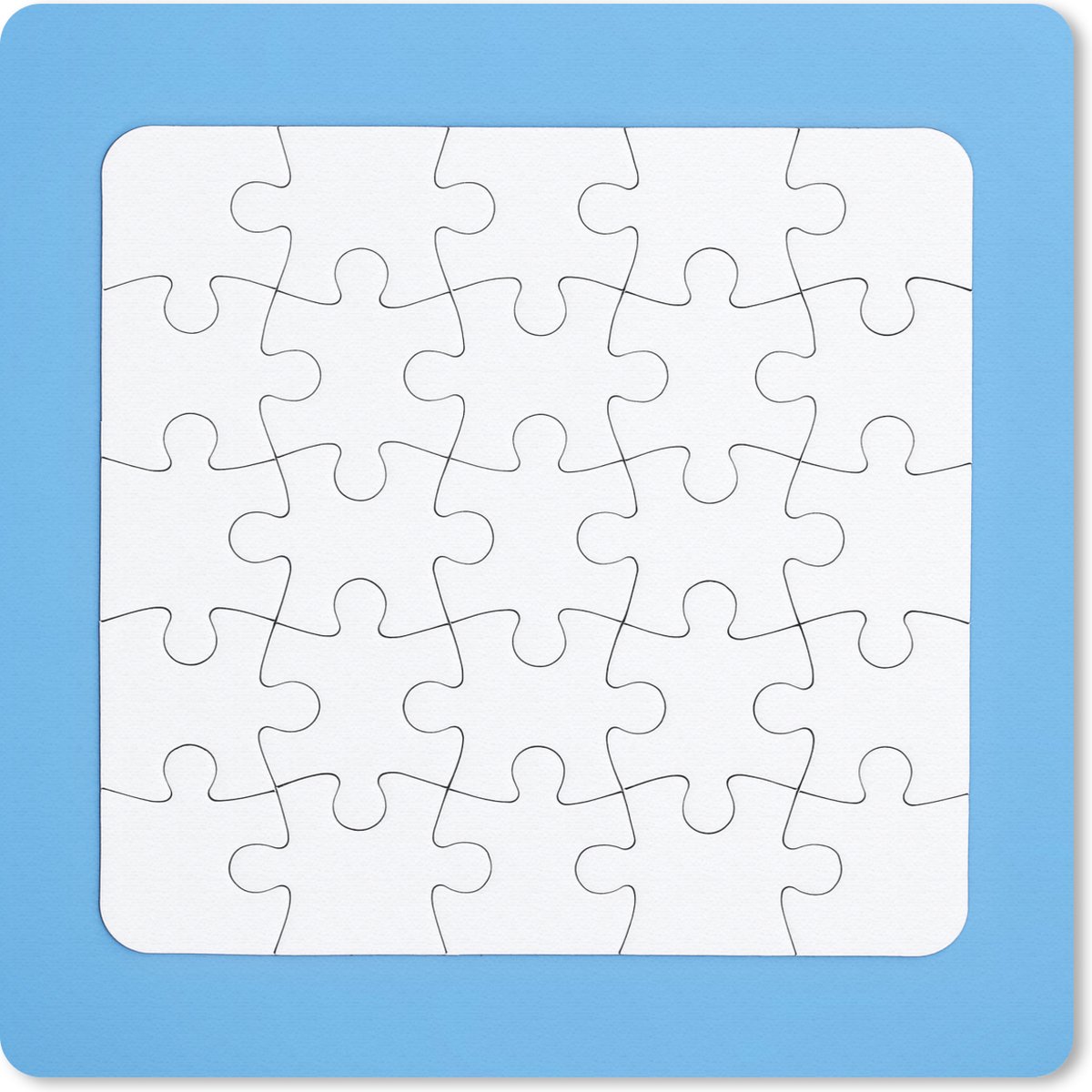 Muismat 30x30 cm - Mousepad Witte puzzel - Muismatten