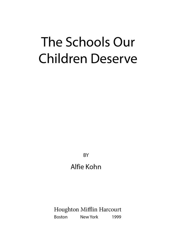 The Schools Our Children Deserve - cover