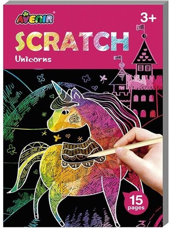 Avenir Scratchbook Licorne Junior 10 X 14 Cm Papier 2 pièces