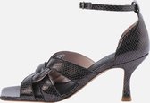 KUNOKA Claire Serpent black - Sandalen met hak Dames - maat 40 - Zwart