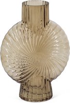 Glazen vaas schelp roest - roestkleurig - glazen decoratie - Kolony