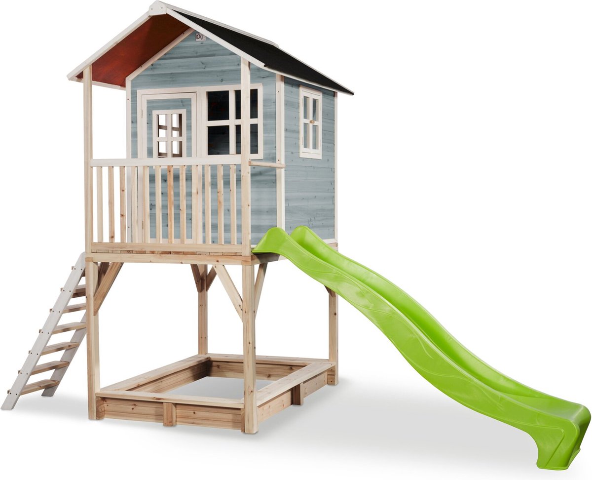 EXIT Loft 700 houten speelhuis - blauw