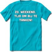 Zo Weekend, Tijd Om Bij Te Tanken T-Shirt | Bier Kleding | Feest | Drank | Grappig Verjaardag Cadeau | - Blauw - S