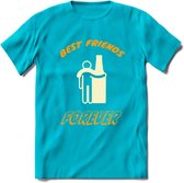 Best Friends Forever T-Shirt | Bier Kleding | Feest | Drank | Grappig Verjaardag Cadeau | - Blauw - 3XL